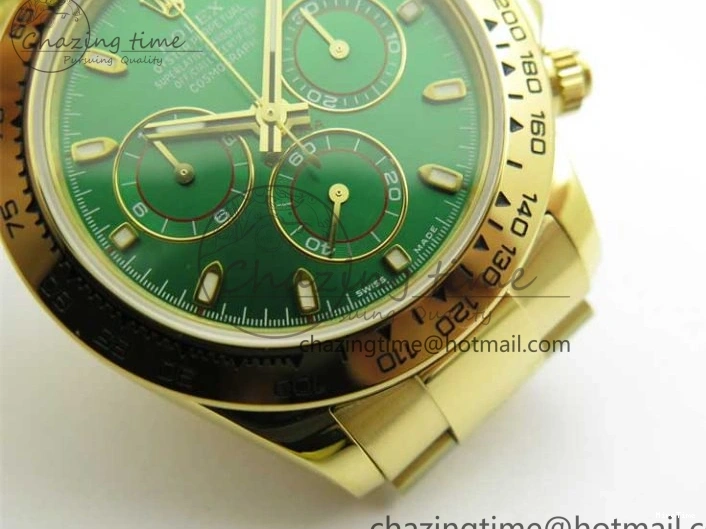 MiroTime 0302 Minimalist Daytona YG KKF 1:1 Best Edition 904L Steel Green Dial on YG Bracelet A 2451
